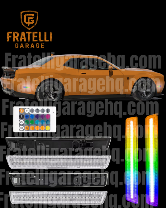 Dodge Challenger (2015–2020) RGB LED Front Bumper Side Marker Lights