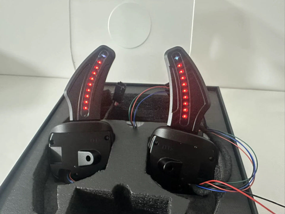 2015–2023 Dodge Charger, Challenger & Durango RGB LED RPM Paddle Shifters (Carbon Fiber | App Controlled)