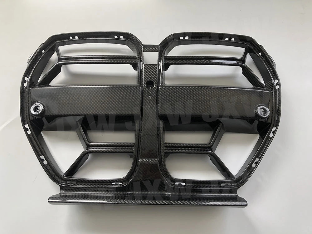 Dry Carbon Fiber Car Front Bumper Kidney Grille Dual Slat Grille Body Kits for BMW G80 M3 G82 G83 M4 2021 + Cars Accessories