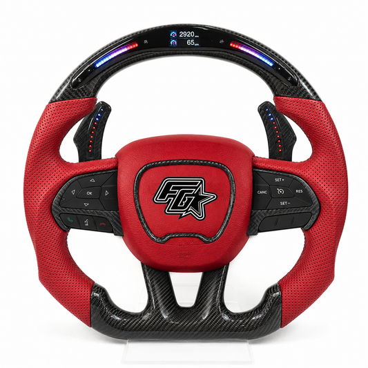 2015–2023 Dodge Charger, Challenger & Durango RGB LED RPM Paddle Shifters (Carbon Fiber | App Controlled)