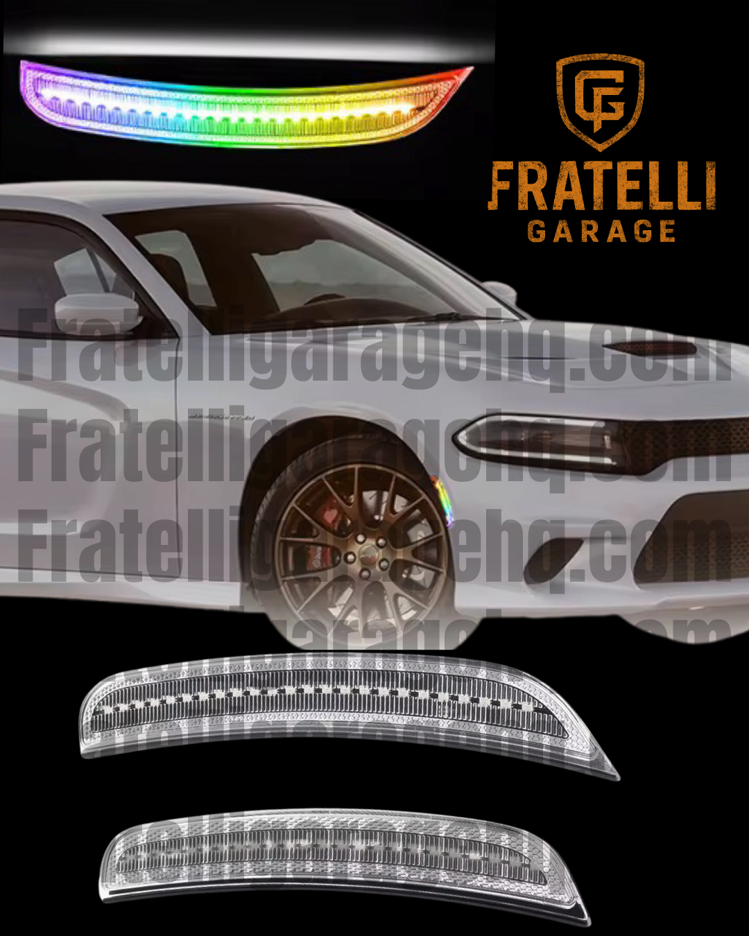 RGB LED Side Marker Lights for Dodge Charger (2015–2023)