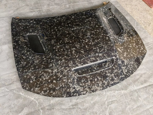 Glossy Forged Carbon Fiber Redeye Hood Dodge Charger 2015+