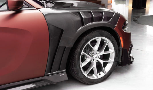 C-Style Carbon Fiber Front Fender for Dodge Charger (2015–2023)